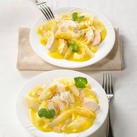 Hähnchen-Curry mit Spargel Rezept Hähnchen-Curry mit Spargel Rezept