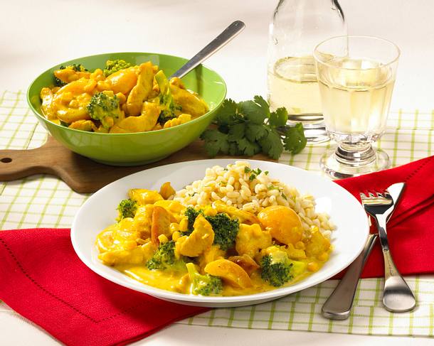 Hähnchen-Curry mit Zartweizen Rezept