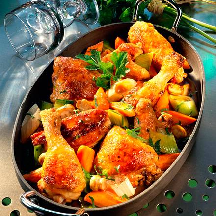 Hähnchen-Gemüse-Pfanne Rezept