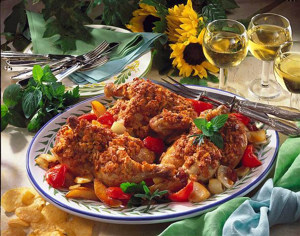 Hähnchen in Chips-Kruste Rezept Hähnchen in Chips-Kruste Rezept