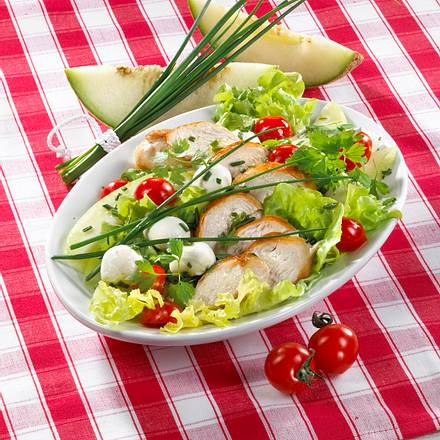 Hähnchen-Melonen-Kerbelsalat Rezept