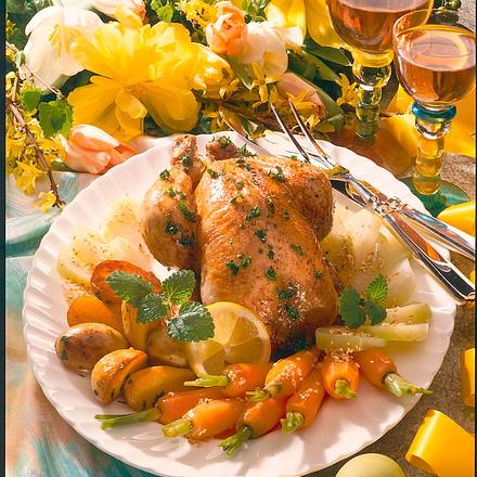 Hähnchen mit Frühlingsgemüse Rezept