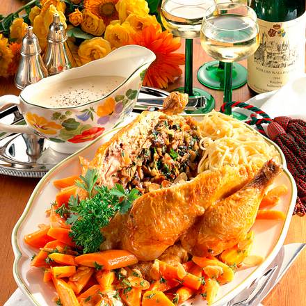 Hähnchen mit Pilzfüllung Rezept Hähnchen mit Pilzfüllung Rezept