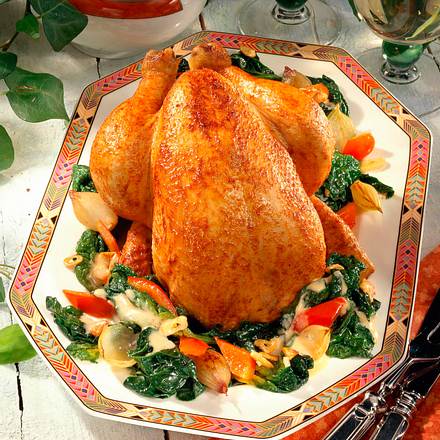 Hähnchen mit Spinat Rezept Hähnchen mit Spinat Rezept
