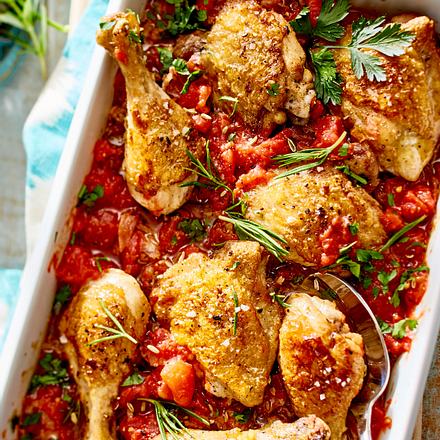 Hähnchen mit Tomaten Rezept Hähnchen mit Tomaten Rezept