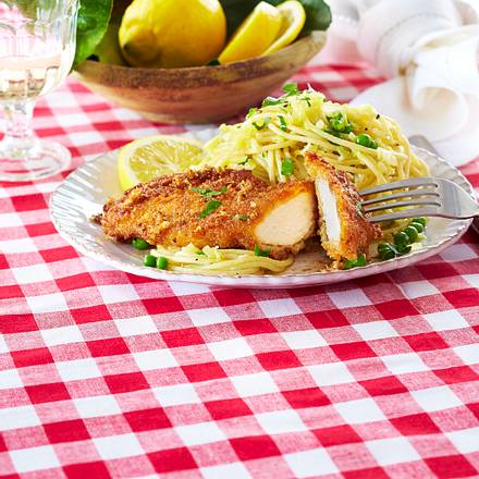 Hahnchen Piccata Mit Spaghetti Rezept Lecker