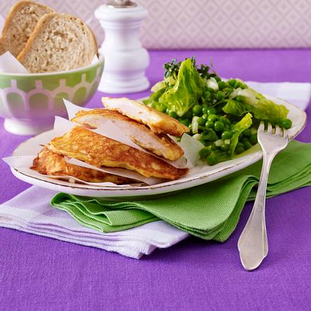 Hähnchen-Schnitzelchen in Parmesan-Ei-Hülle Rezept