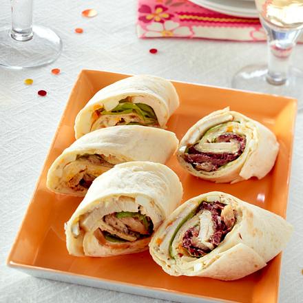 Hähnchen-Wraps mit Roquefort Rezept Hähnchen-Wraps mit Roquefort Rezept