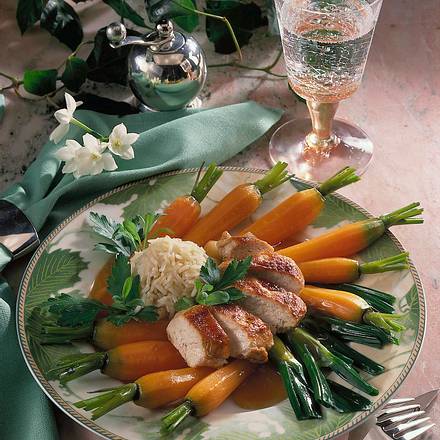Hähnchenbrust auf Frühlingsgemüse Rezept Hähnchenbrust auf Frühlingsgemüse Rezept