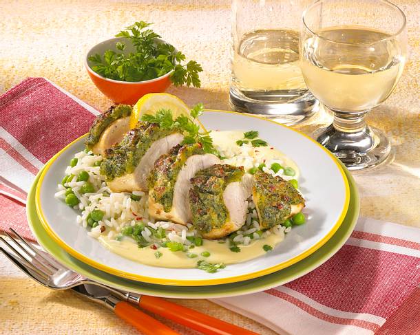 Hähnchenfilet mit Kräuterkruste Rezept