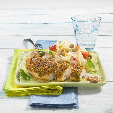 Hähnchenfilet mit Kräuterkruste Rezept Hähnchenfilet mit Kräuterkruste Rezept