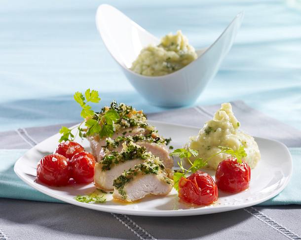 Hähnchenfilet mit Kräuterkruste Rezept Hähnchenfilet mit Kräuterkruste Rezept