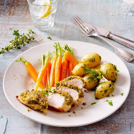 Hähnchenfilet mit Kräuterkruste Rezept