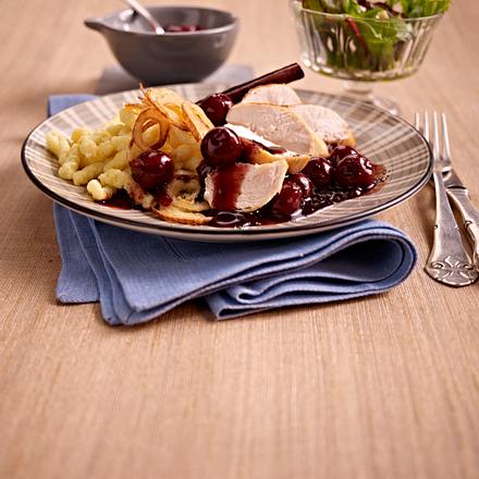 Hähnchenfilet mit Pfefferkirschen Rezept