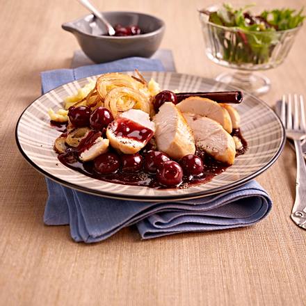 Hähnchenfilet mit Pfefferkirschen Rezept Hähnchenfilet mit Pfefferkirschen Rezept
