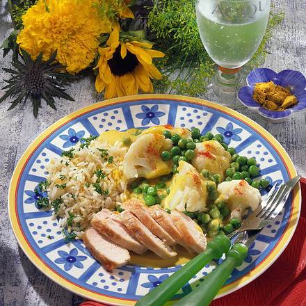 Hähnchenfilet zu Blumenkohl-Curry Rezept Hähnchenfilet zu Blumenkohl-Curry Rezept