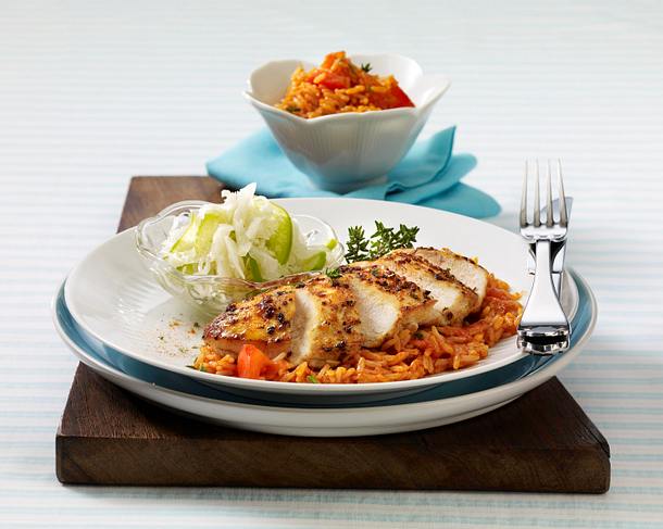 Hähnchenfilet zu Tomatenreis Rezept Hähnchenfilet zu Tomatenreis Rezept