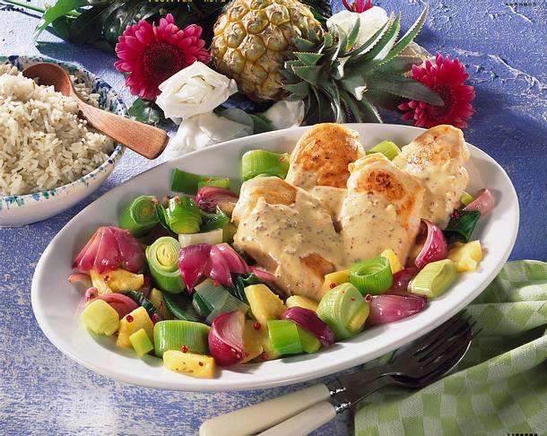 Hähnchenfilets mit Senf-Sahnesoße Rezept Hähnchenfilets mit Senf-Sahnesoße Rezept