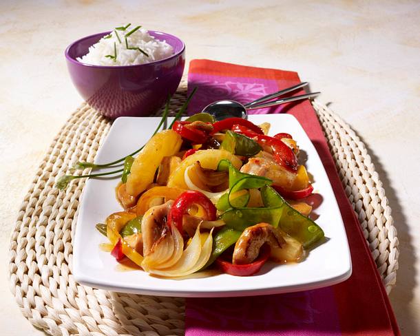 Hähnchenfleisch süß sauer Rezept