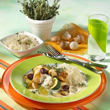 Hähnchengeschnetzeltes in Käsesoße Rezept