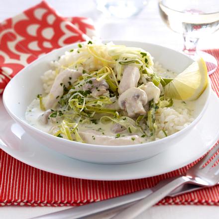 Hähnchengeschnetzeltes mit Lauch Rezept Hähnchengeschnetzeltes mit Lauch Rezept