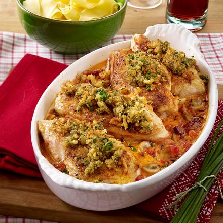 Hähnchenkrüstchen in Zwiebel-Pilz-Rahm Rezept Hähnchenkrüstchen in Zwiebel-Pilz-Rahm Rezept