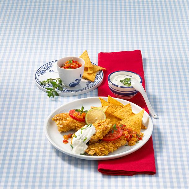 Hähnchenschnitzel im Taco-Knuspermantel Rezept Hähnchenschnitzel im Taco-Knuspermantel Rezept