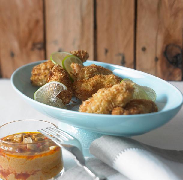 Hähnchenstreifen mit Saté-Soße Rezept