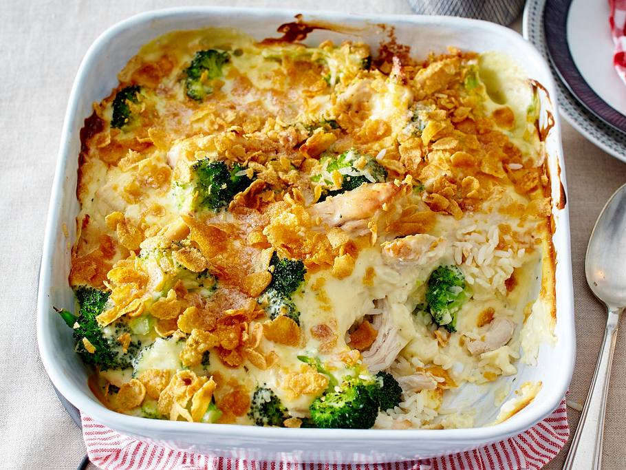 Hähnchen-Brokkoli-Auflauf mit Reis Rezept