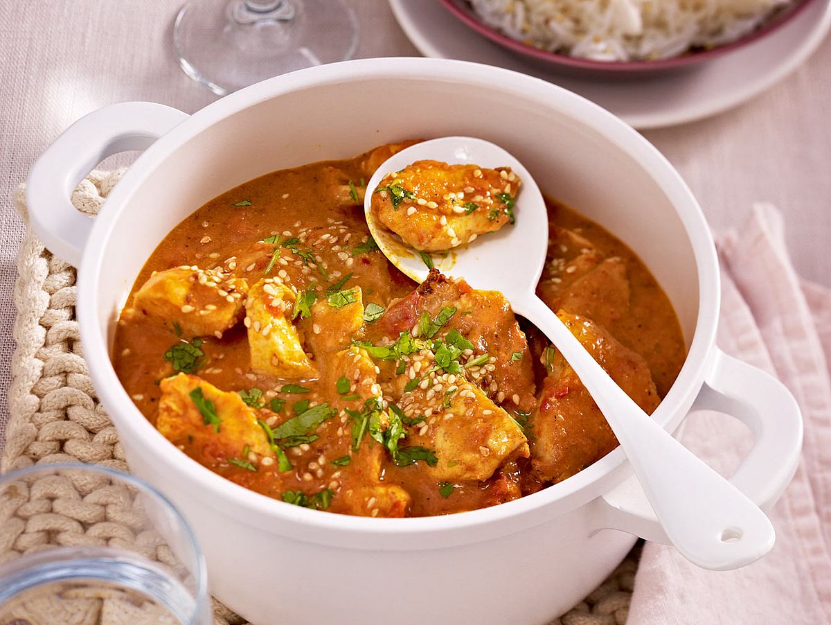 Hähnchen-Curry mit Reis Rezept