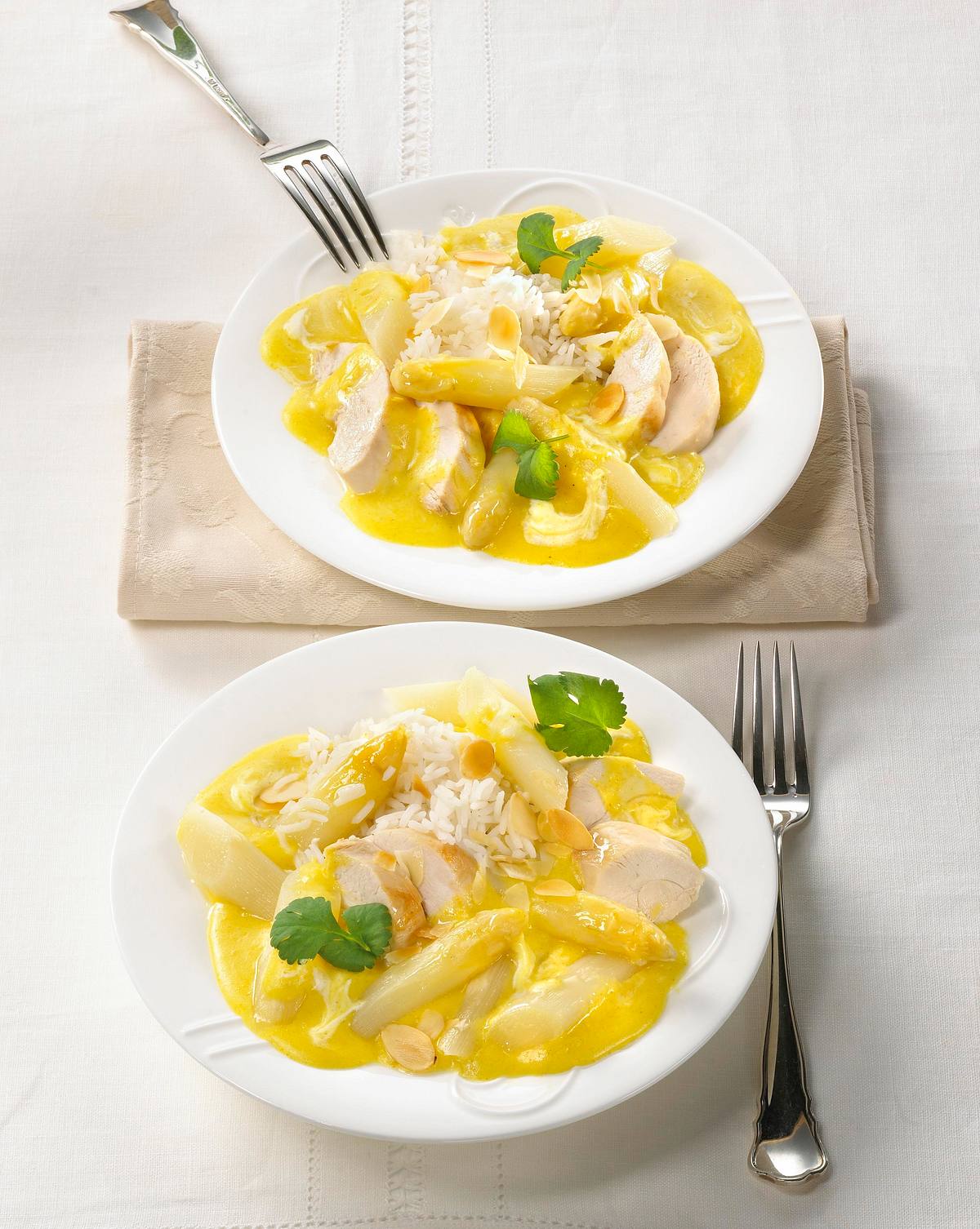 Hähnchen-Curry mit Spargel Rezept