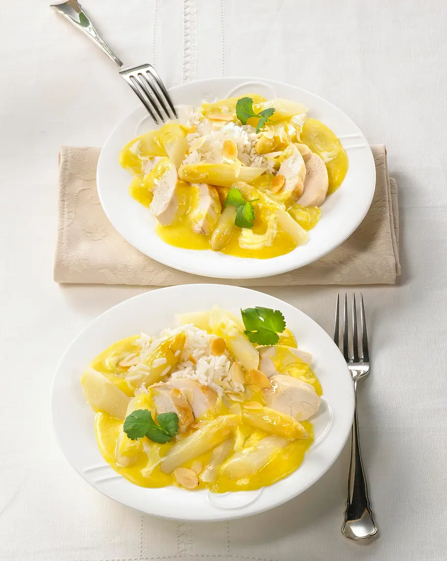 Hähnchen-Curry mit Spargel Rezept Hähnchen-Curry mit Spargel Rezept