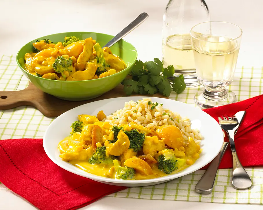 Hähnchen-Curry mit Zartweizen Rezept