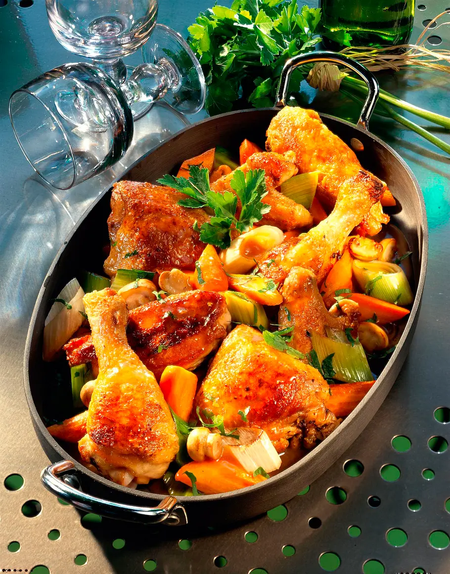 Hähnchen in Weißweinsoße Rezept Hähnchen in Weißweinsoße Rezept