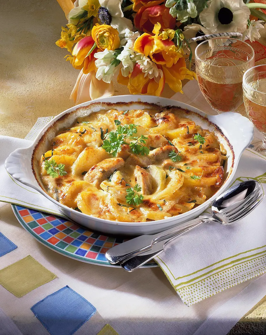 Hähnchen-Kohlrabi-Gratin Rezept