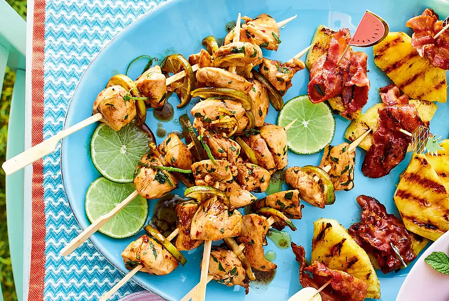 Hähnchen-Limetten-Spieße Rezept Hähnchen-Limetten-Spieße Rezept