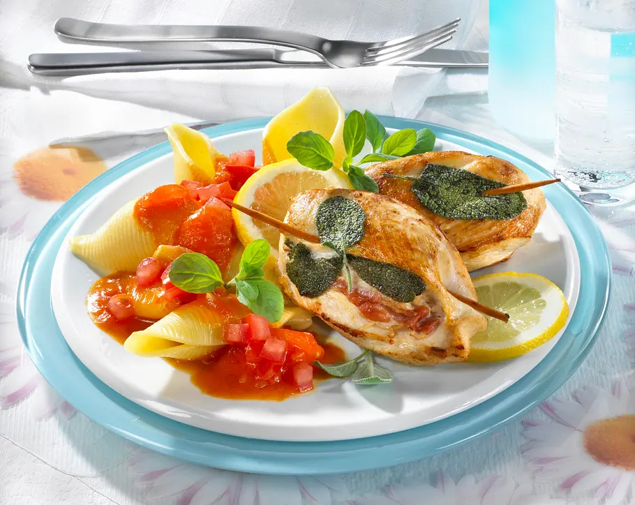 Hähnchen-Saltimbocca Rezept Hähnchen-Saltimbocca Rezept