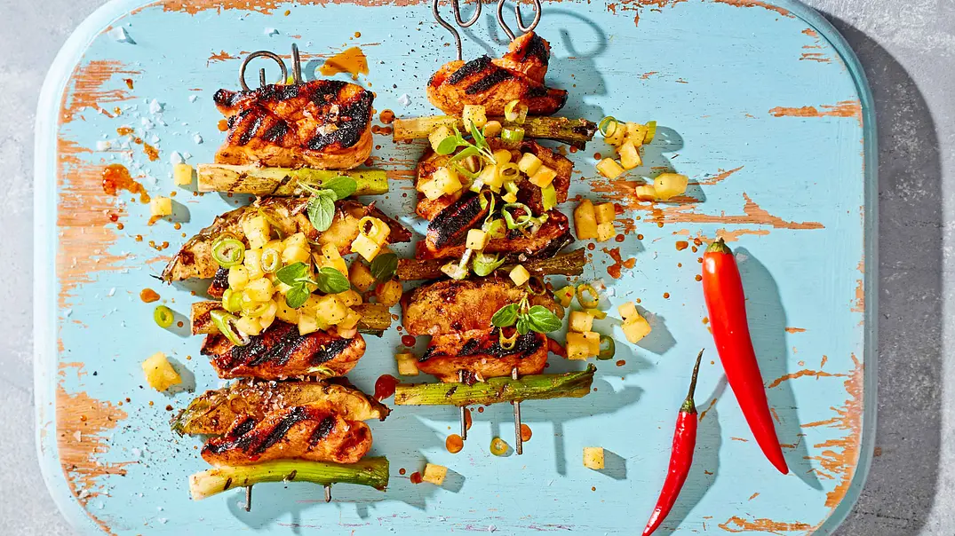 Hähnchen-Schaschlik-Spieße Rezept - Foto: LECKER @ Bauer Media Group Hähnchen-Schaschlik-Spieße Rezept - Foto: LECKER @ Bauer Media Group