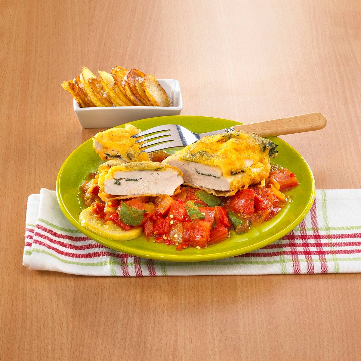 Hähnchenfilet in Polentakruste Rezept