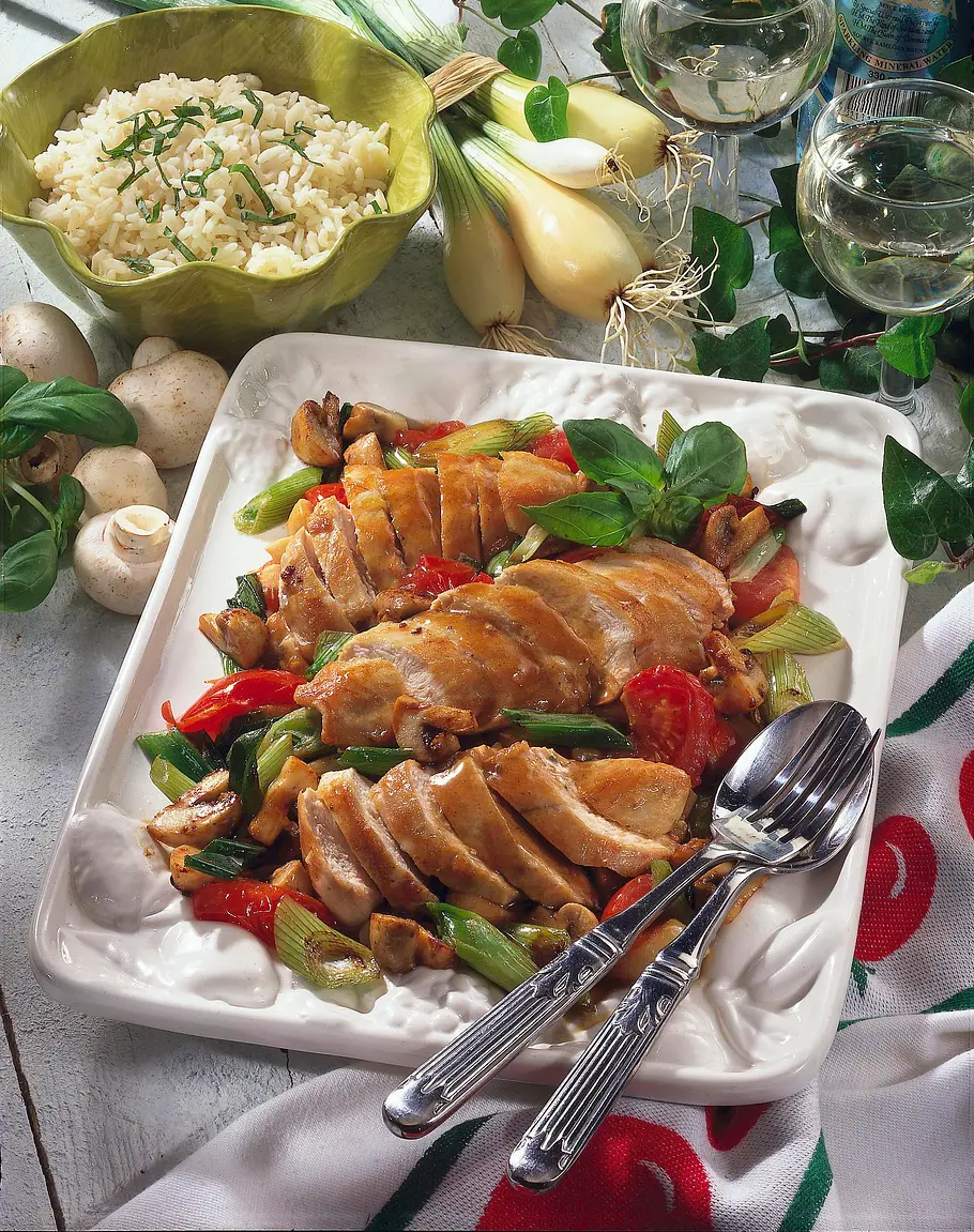 Hähnchenfilet mit Balsamicosoße Rezept Hähnchenfilet mit Balsamicosoße Rezept