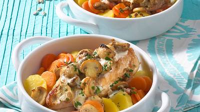 Hähnchenfilet mit Champignon-Kruste Rezept - Foto: House of Food / Bauer Food Experts KG