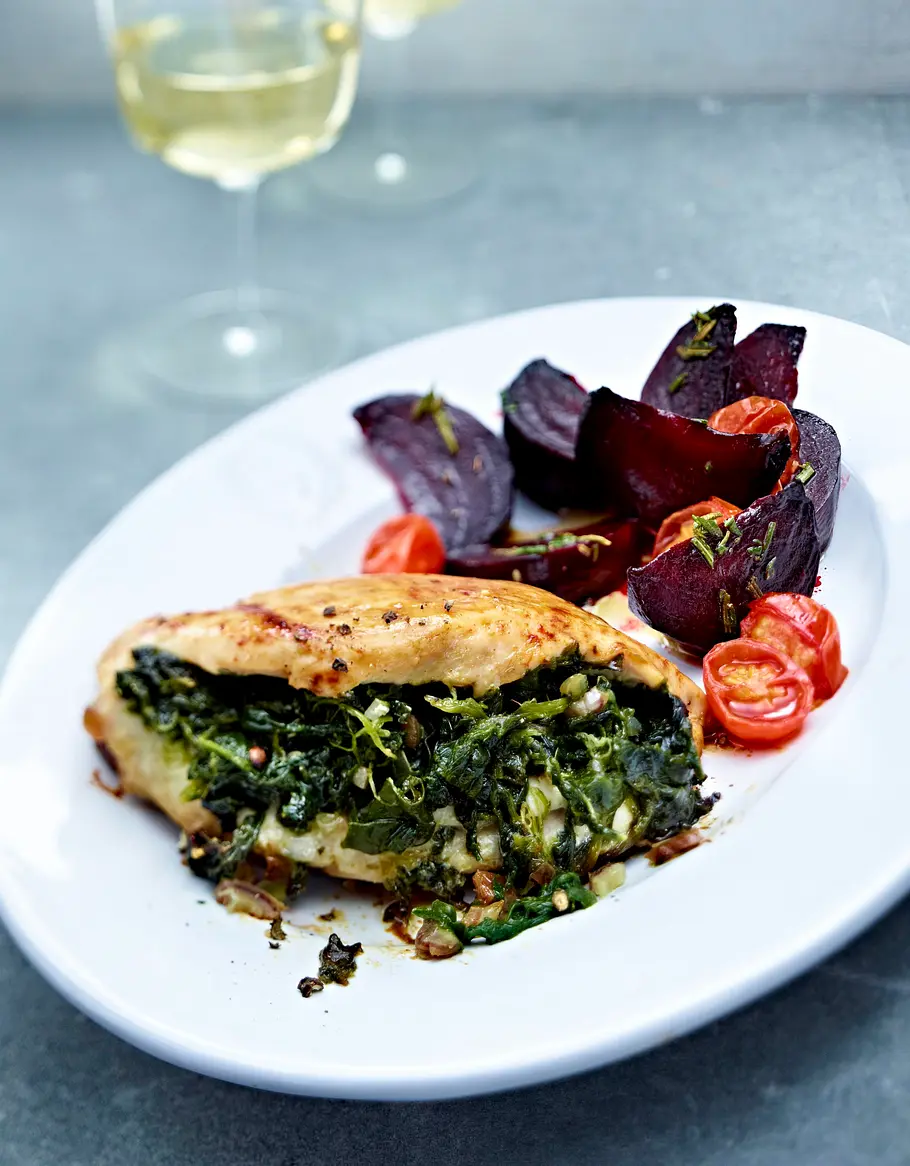 Hähnchenfilets mit Spinat-Dattel-Füllung Rezept