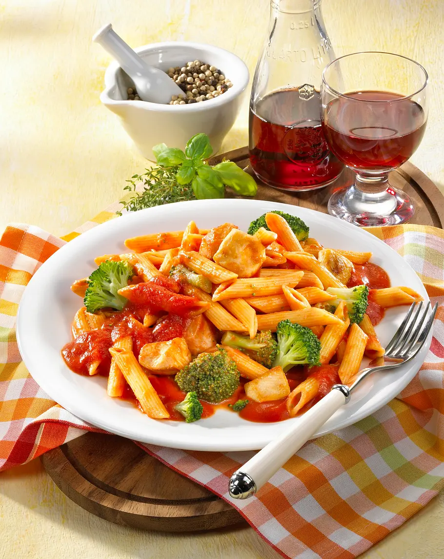 Hähnchengeschnetzeltes mit Nudeln Rezept Hähnchengeschnetzeltes mit Nudeln Rezept
