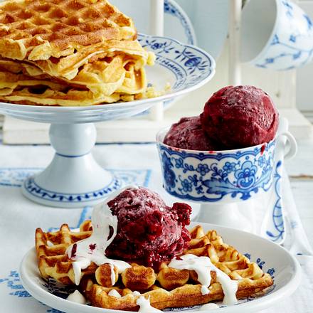 Halligwaffeln mit Schmandsoße Rezept