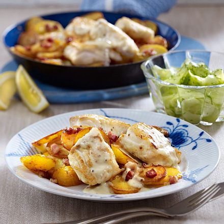 Hamburger Pannfisch mit Bratkartoffeln Rezept