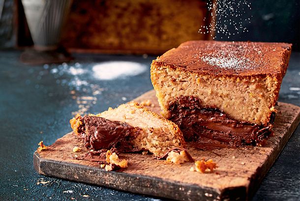Haselnusskuchen mit Nugatkern Rezept