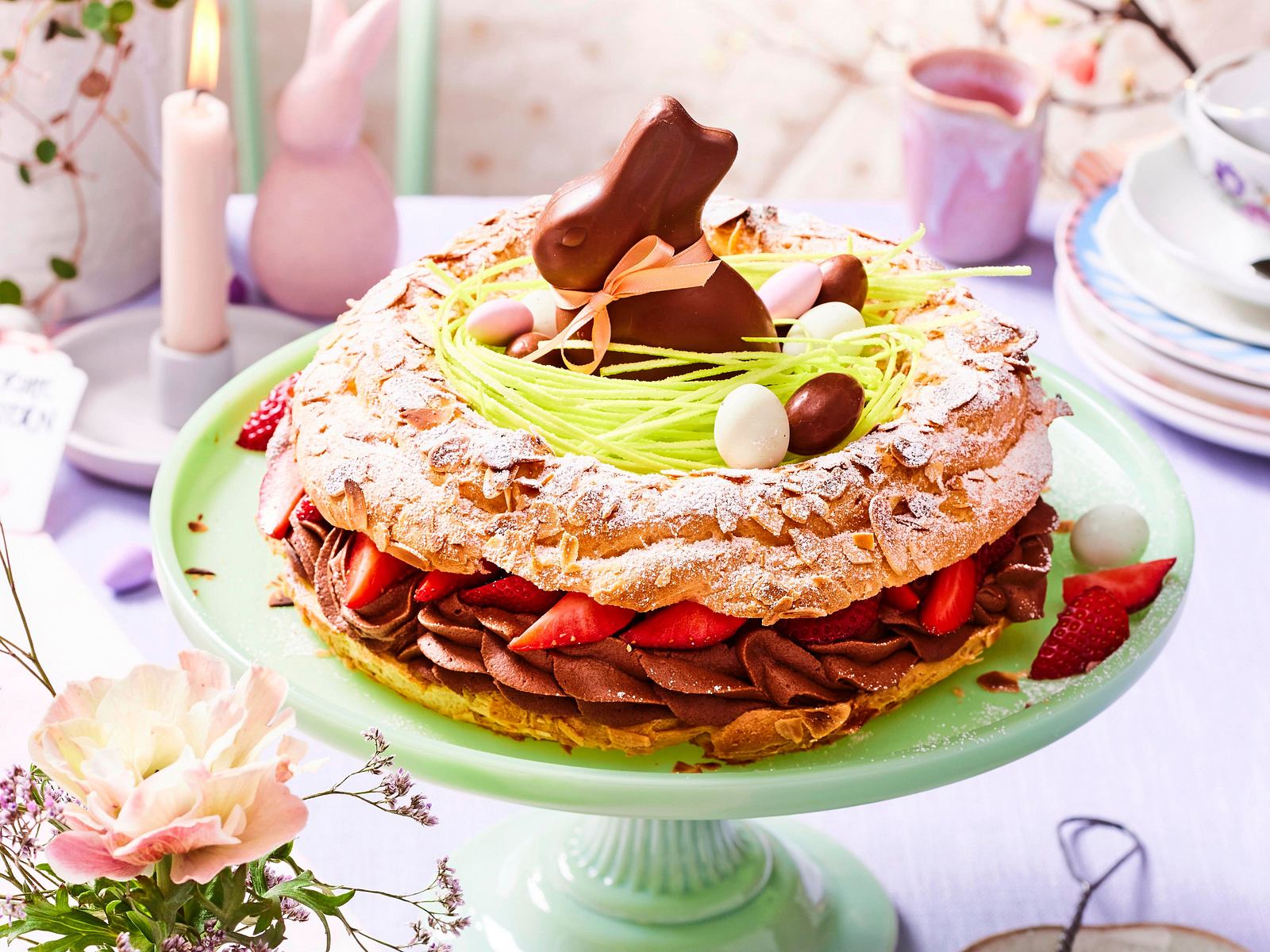 An Ostern ein Highlight: Hasen-Nugat-Nest | LECKER