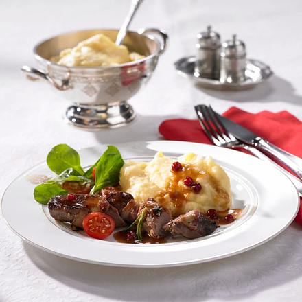 Hasenfilets zu Sellerie-Kartoffelpüree Rezept