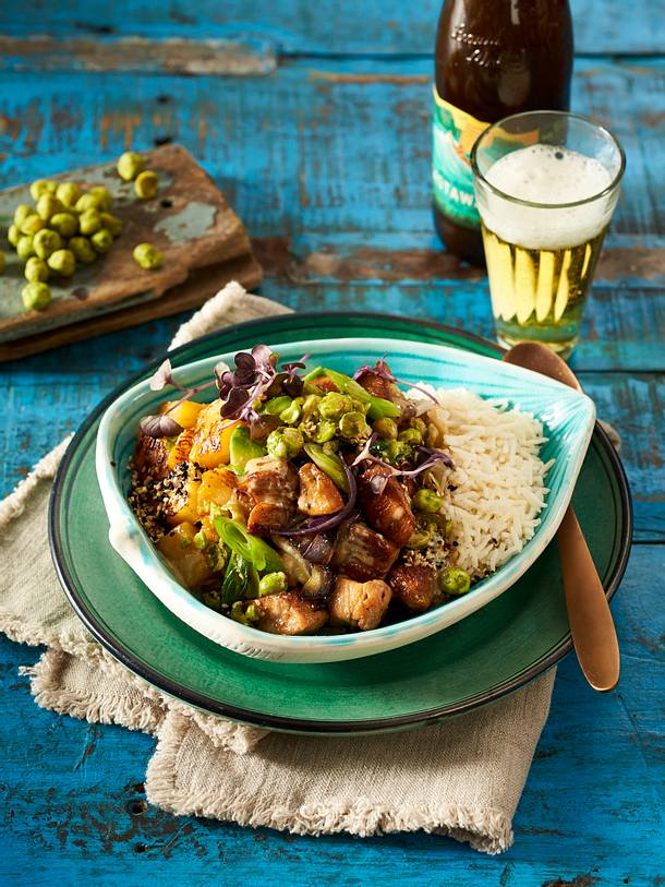 Hawaii-Bowl mit Huli-Huli-Hähnchen Rezept | LECKER