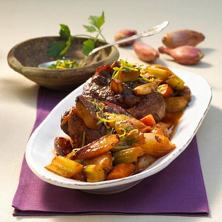 Haxen mit Schalottengemüse Rezept Haxen mit Schalottengemüse Rezept